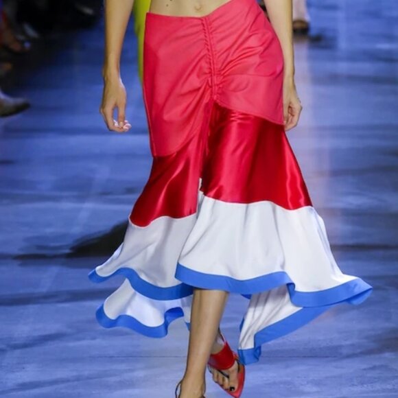 Prabal Gurung Dresses & Skirts - NWT Prabal Gurung Binod Colorblock Striped Fuchsia Hi-Lo Midi Skirt M $1,795